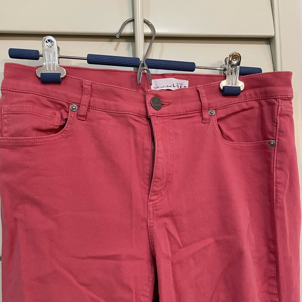 LOFT pink skinny jeans size 6/28